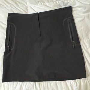 Annika Cutter and Buck Skort Adult 6 Zipper Pockets Solid Black Womens